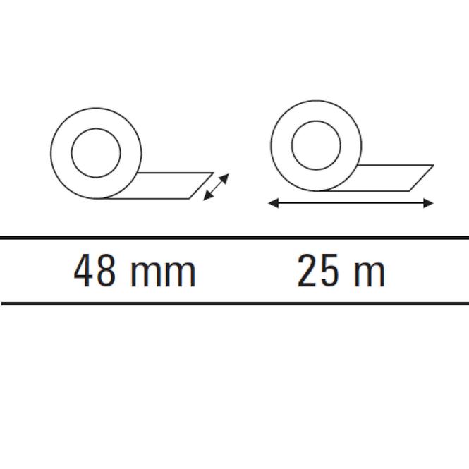 Páska PVC hladká 48 mm/25 m motive