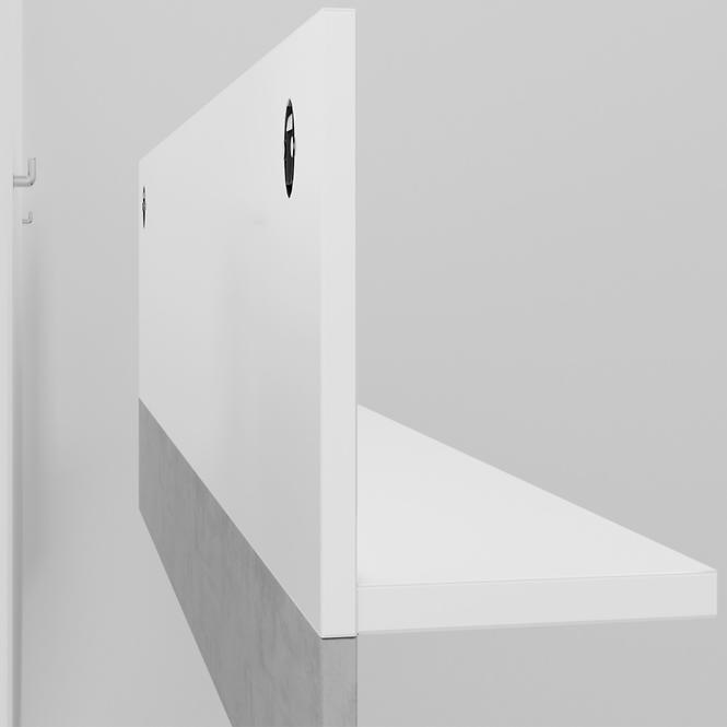 Polička Lumens 120 cm, bílá / beton