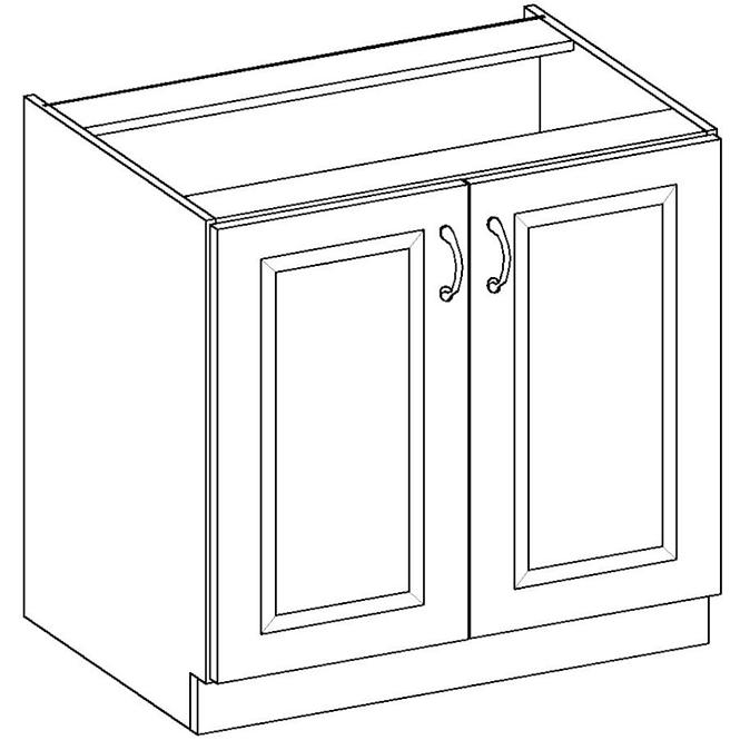 Kuchyňská skříňka Stilo, bílá/dub artisan,80D 2F BB