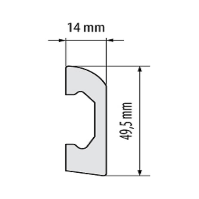 Podlahová lišta Elegance LPC-04-101 bílá mat