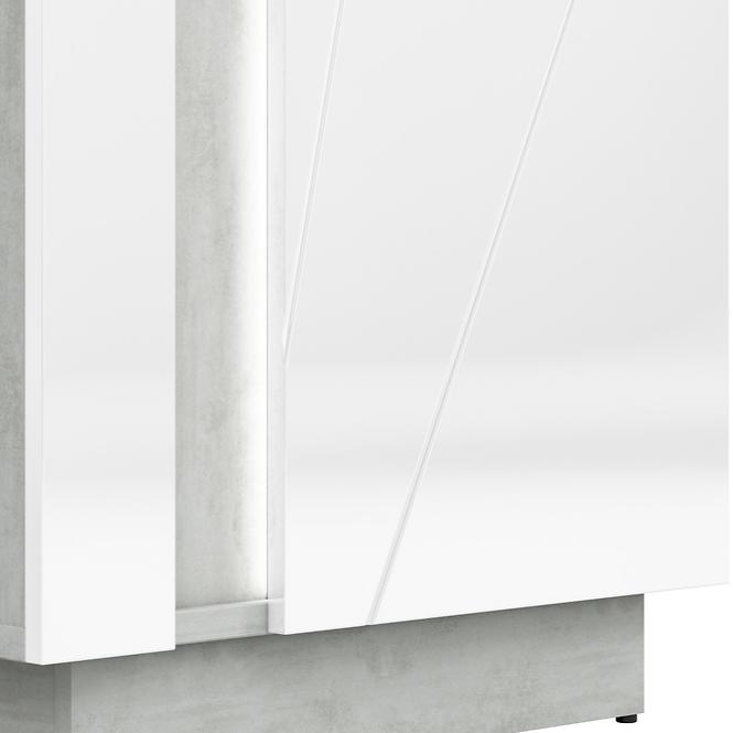 Skříň Lumes 60 cm, bílá / beton