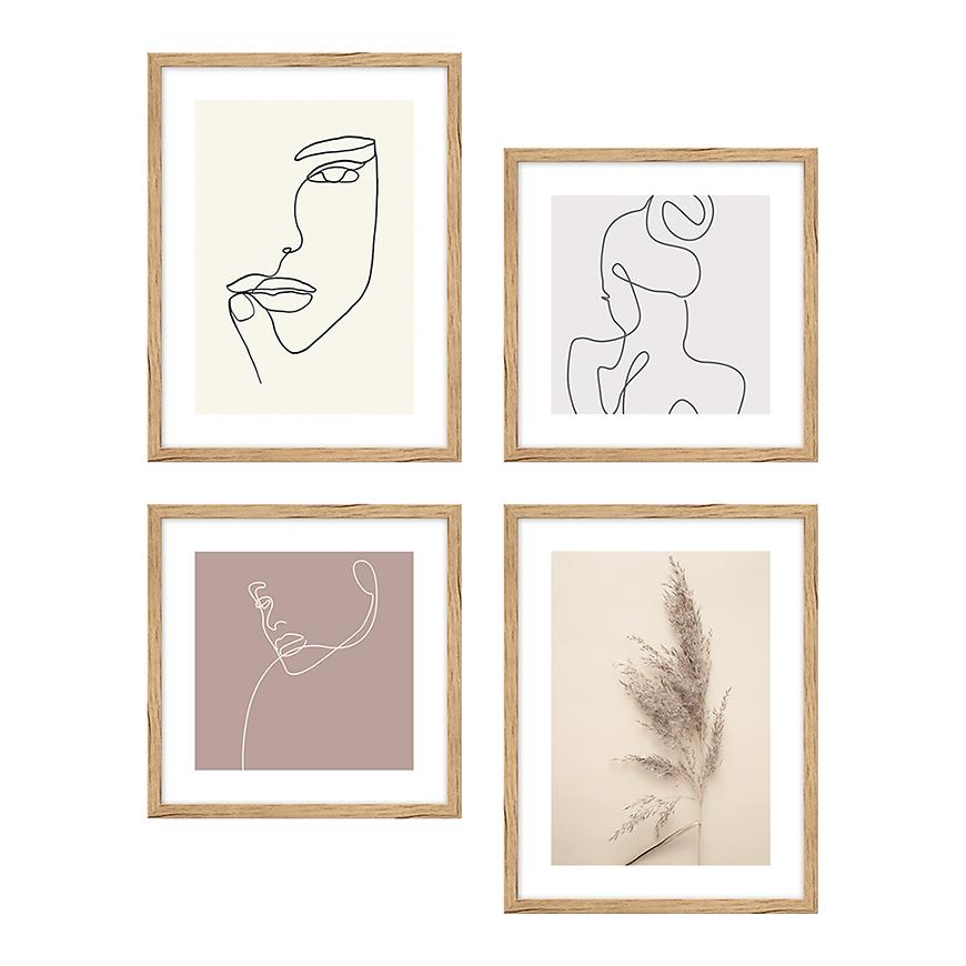 Set 2x obraz 30x30 cm + 2x obraz 30x40 cm