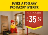 Dveře a podlahy pro každý interiér 17.9-30.9.2026