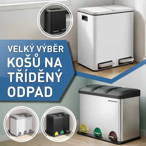 velký výběr košů na tříděný odpad
