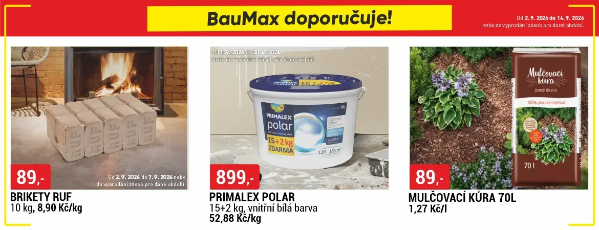 Baumax doporučuje! od 2.9 do 14.9.2026