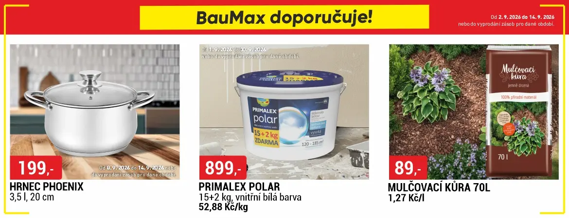 Baumax doporučuje! od 2.9 do 14.9.2026