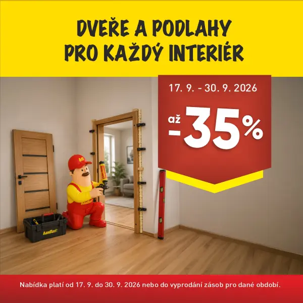 Dveře a podlahy pro každý interiér 17.9-30.9.2026