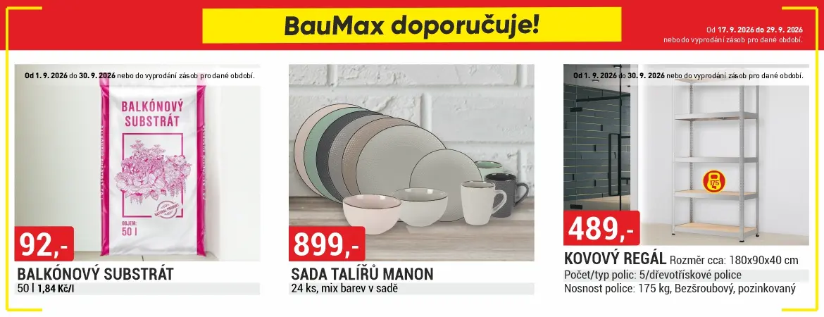 Baumax doporučuje! od 17.9 do 29.9.2026
