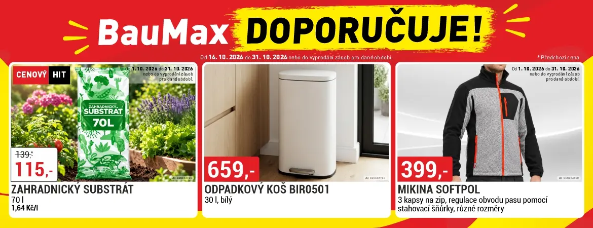 Baumax doporučuje! od 16.10 do 31.10.2026