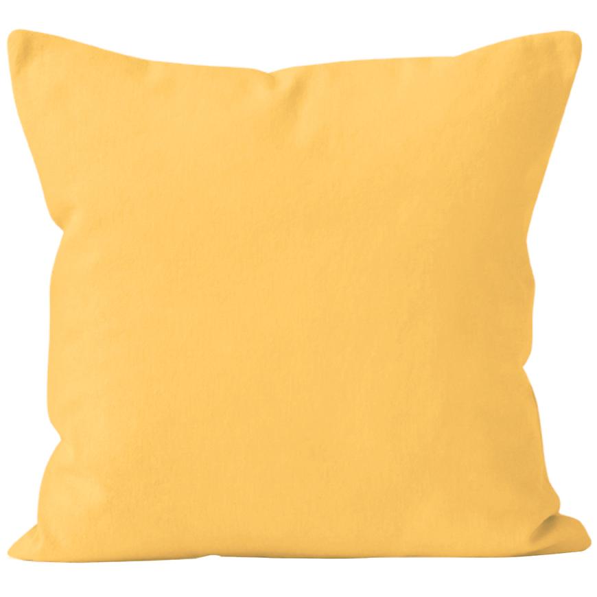 Polštář jednobarevný s výplní, žlutá,(201) 40x40 cm