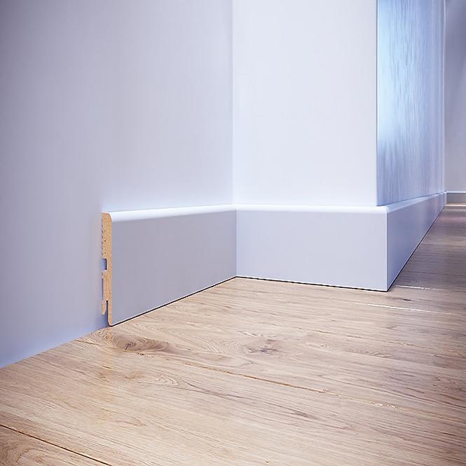 Podlahová lišta MDF Foge LB1 80 bílá lesk,3