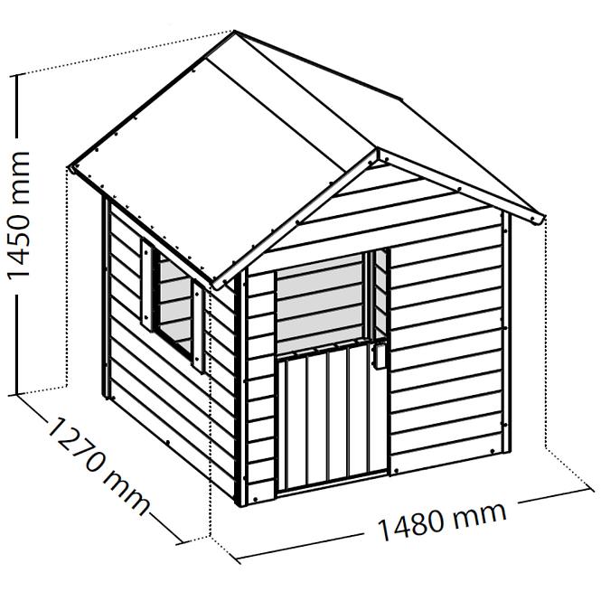 Dřevěný dětský domeček Lilas 148x127x145 cm