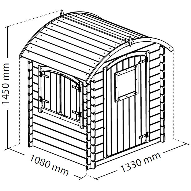 Dřevěný dětský domeček Lison 133x108x145 cm