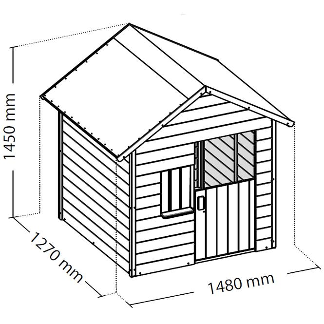 Dřevěný dětský domeček Igor 148x127x145 cm