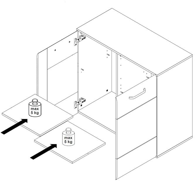Komoda Locarno 90cm Dub Nealson/Šedá,4