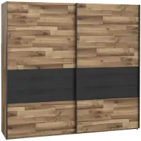 Šatní skříň Jakobina 220cm Dub/Černá