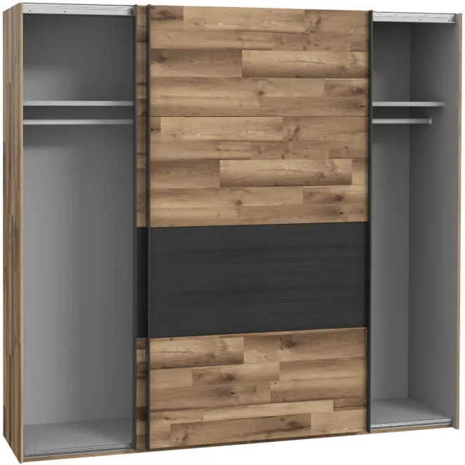 Šatní skříň Jakobina 220cm Dub/Černá