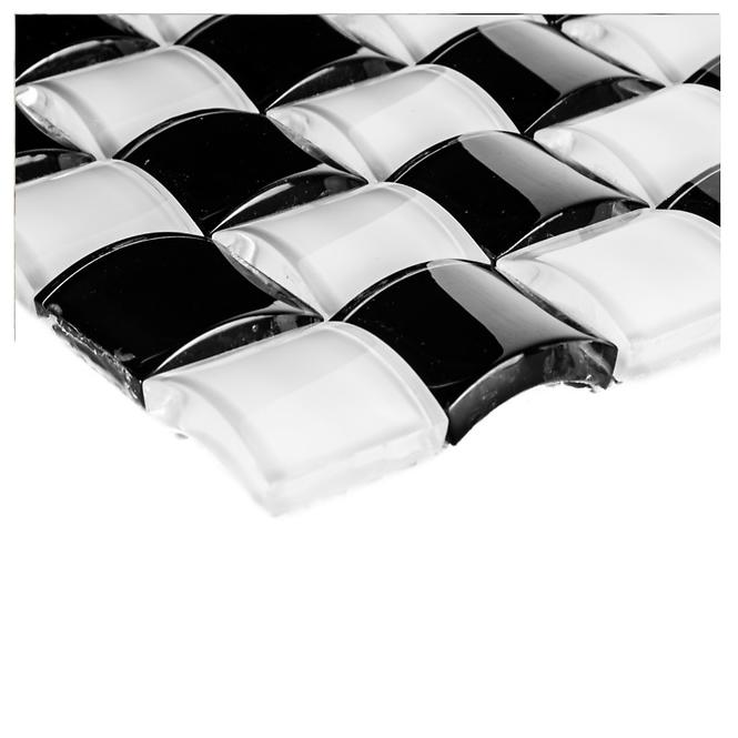 Mozaika 3d black white 78530  25,6x25,6x0,8-1,2