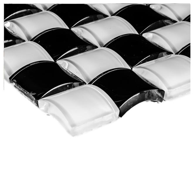 Mozaika 3d black white 78530  25,6x25,6x0,8-1,2