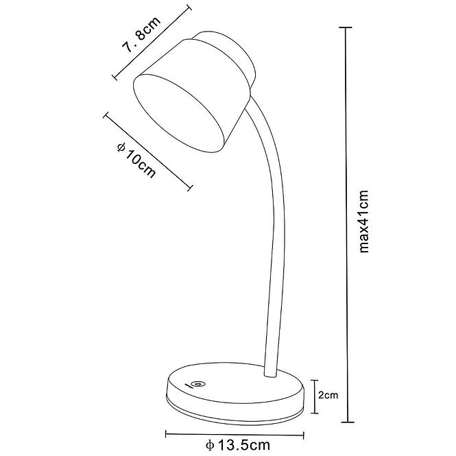 Stolní lampa  LED 1607 5W CERNA LB1