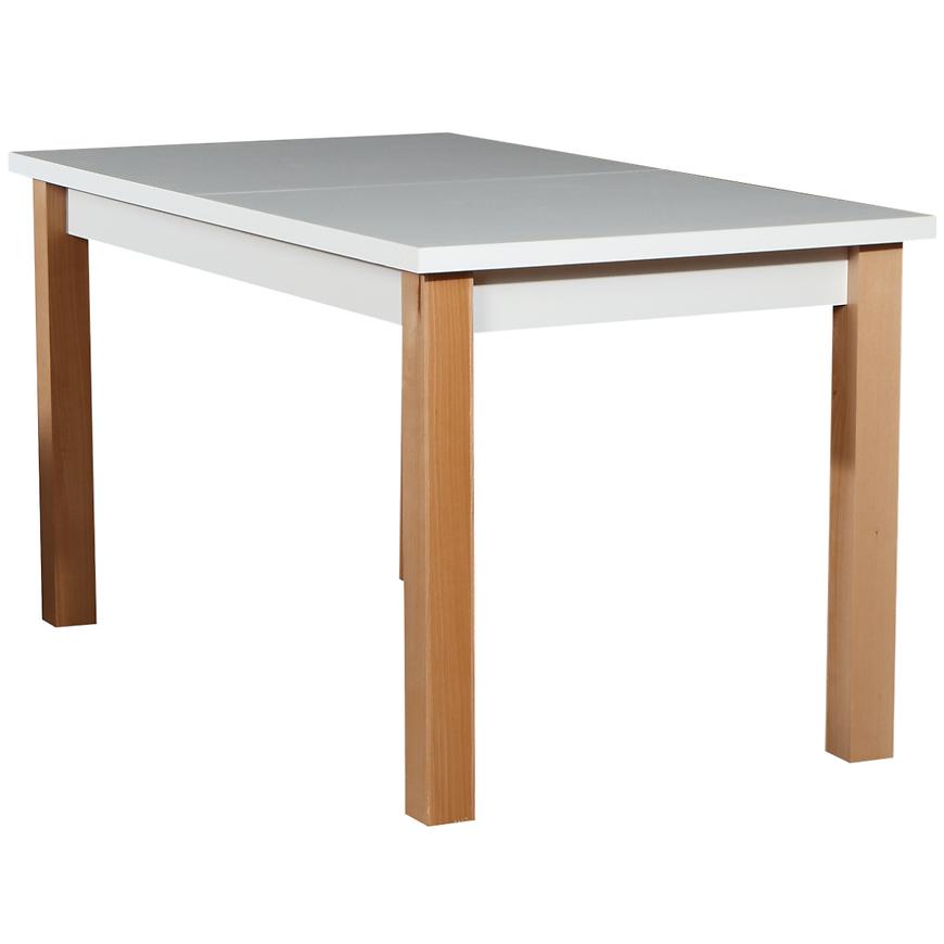 Stůl St28 140+40x80 Bílý/Buk Lak