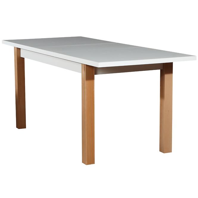 Stůl St28 140+40x80 Bílý/Buk Lak