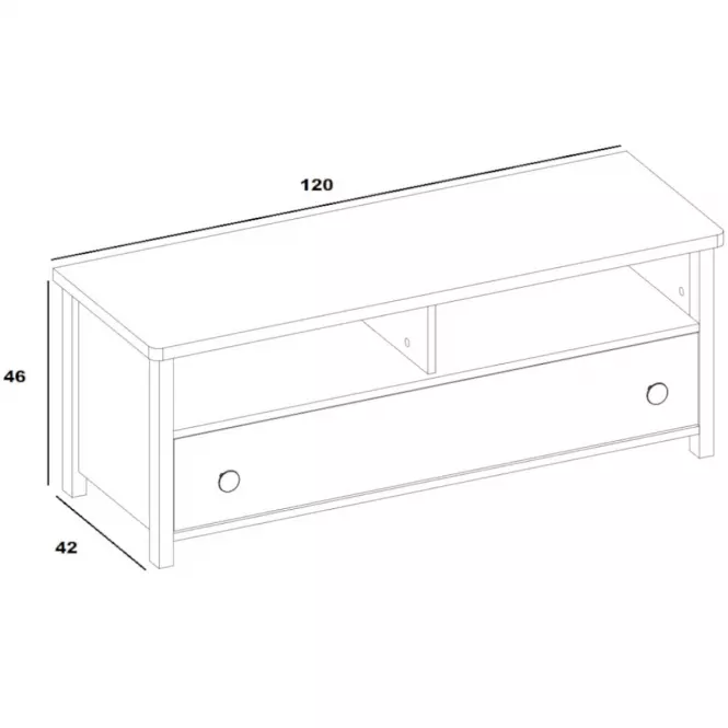 Tv Stolek Luna 120cm Bílý/Ružová,2