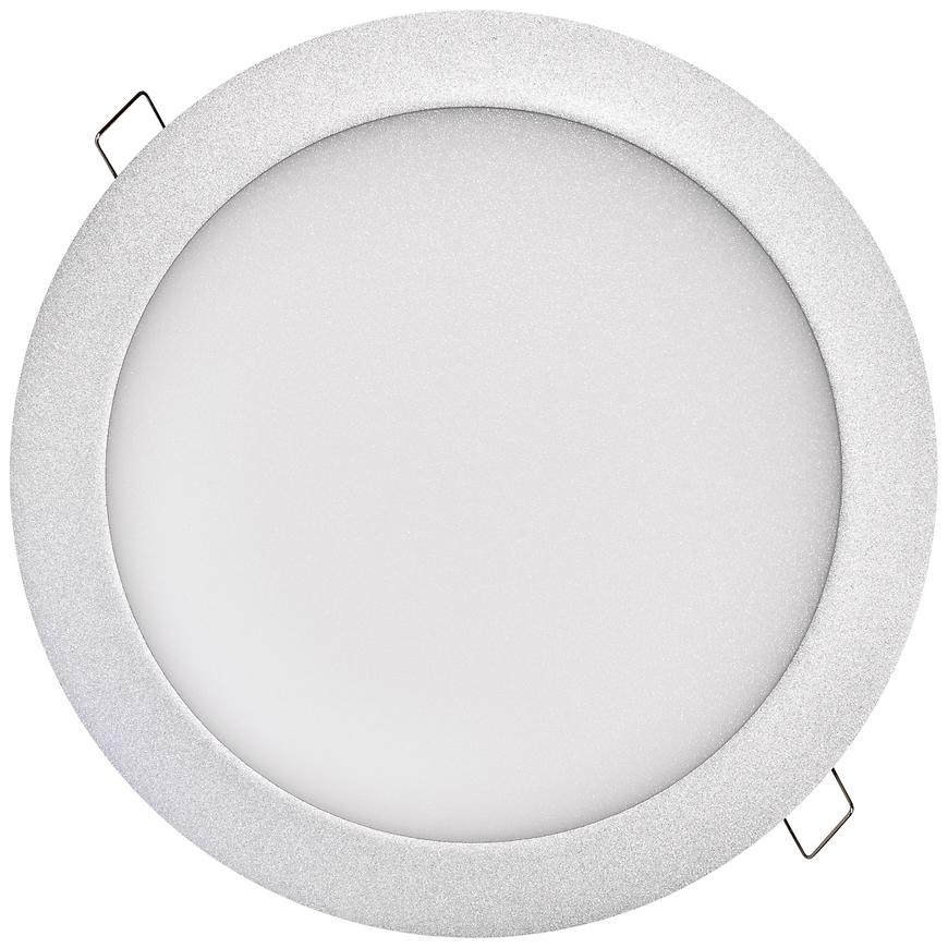 Levně LED podhledové svítidlo PROFI stříbrné, 22,5 cm, 18 W, neutrální bílá