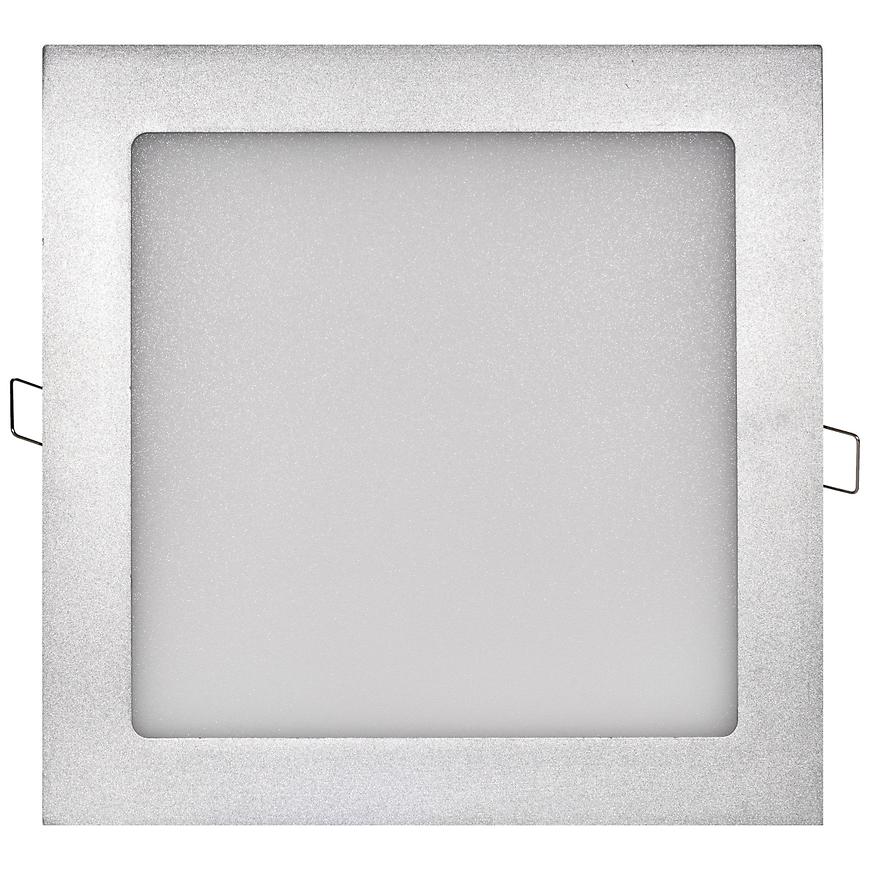 Levně LED podhledové svítidlo PROFI stříbrné, 22,5 x 22,5 cm, 18 W, neutrální bílá