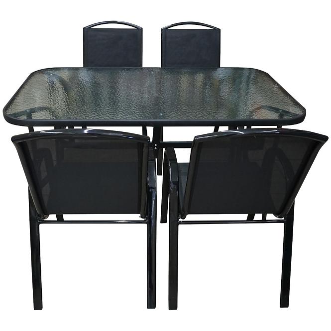 Sada skleněný stůl + 4 židle Himalaya