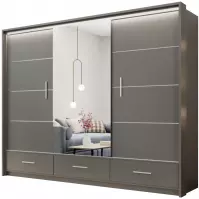 Šatní skříň Marsylia 250cm Grafit