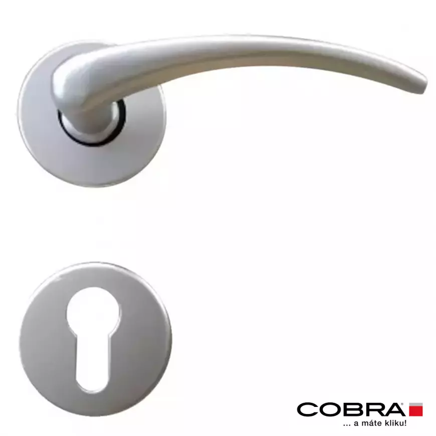 Klika Ema-R WB Inox stříbrný