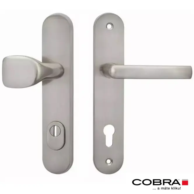 Bezpečnostní štítové dveřní kování Cobra C101 PZ90 LI/RE s překrytkou, bronz česaný