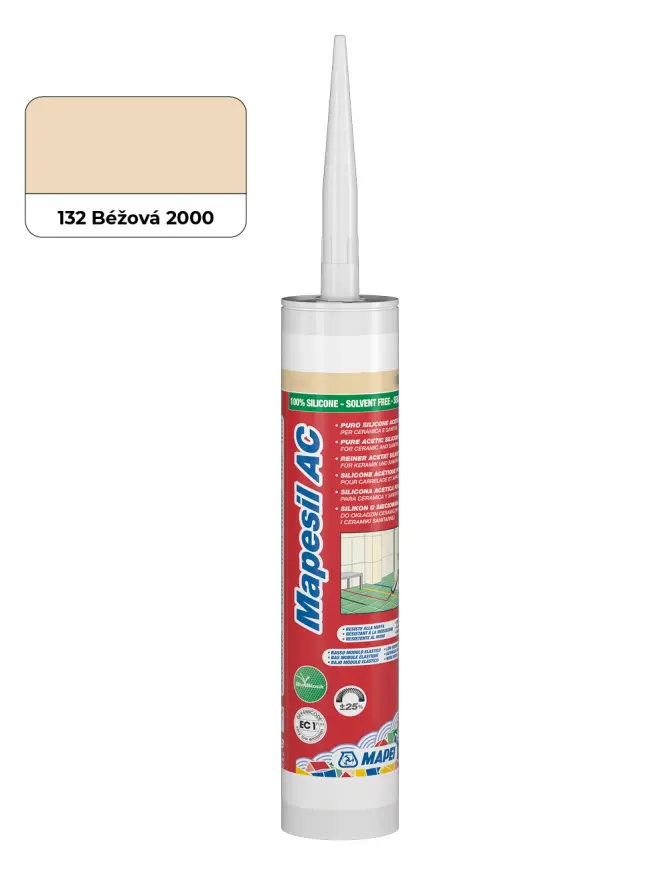 Sanitární silikon Mapei Mapesil 310 ml AC 132 béžová