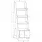 Regál Rack 60cm 1D Bílá/Černá,2