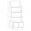 Regál Rack 80cm 1D Bílá/Černá,2