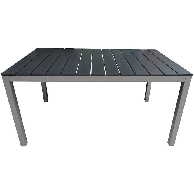 Sada stůl Polywood + 6 židli černá