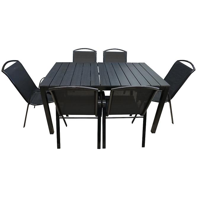 Sada stůl Polywood + 6 židli Himalaya