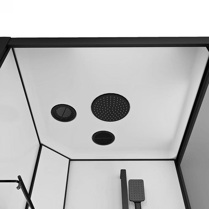 Sprchový box s hydromasáží Nordic 90x90x220 čierny,3