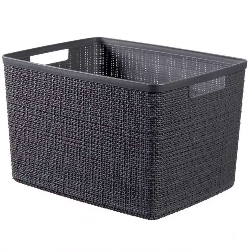 Košík L Jute 245716 šedý 20l Curver