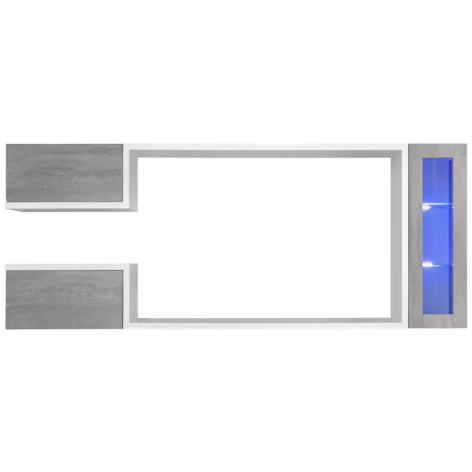 Obývací Stěna Galaxy 235cm Beton/Bílý