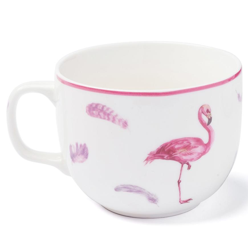 Levně Porcelánový hrníček Flamingo 450ml