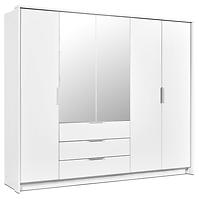 Šatní skříň Togo 255cm Bílý/Zrcadlo