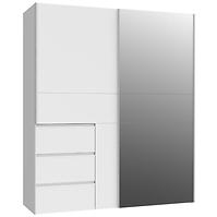 Šatní skříň Winn 170cm Bílý/Zrcadlo
