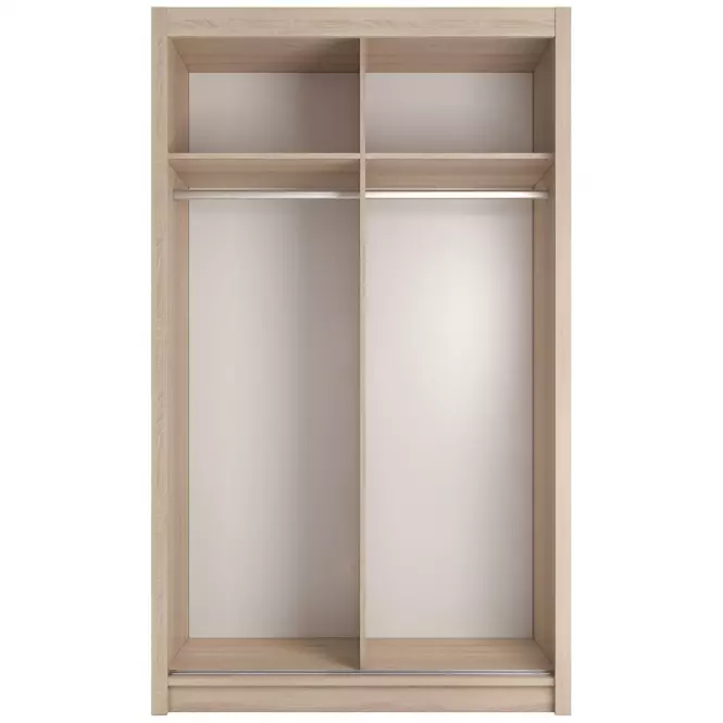 Šatní skříň Verona 120cm Sonoma/Bílý/Zrcadlo,4