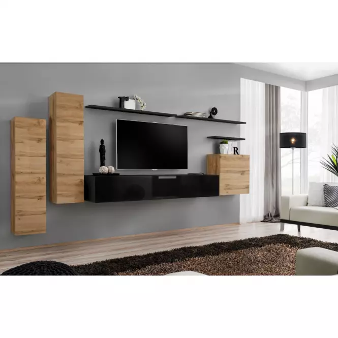 Tv Stolek závěsný Switch SW1 Černá,5