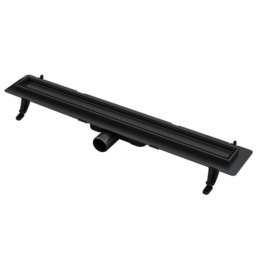Liniové odvodnění sprchový žlab Duplex  cèrné ABS+Inox 500