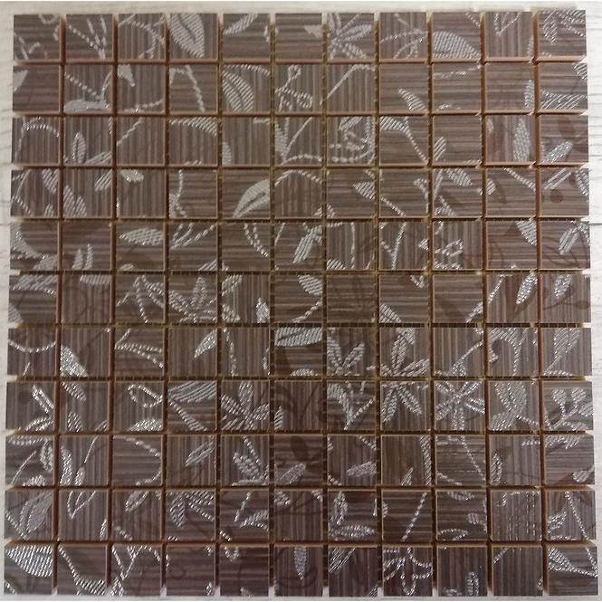 Mozaika Tanaka decor brown 30/30 (2,5/2,5)