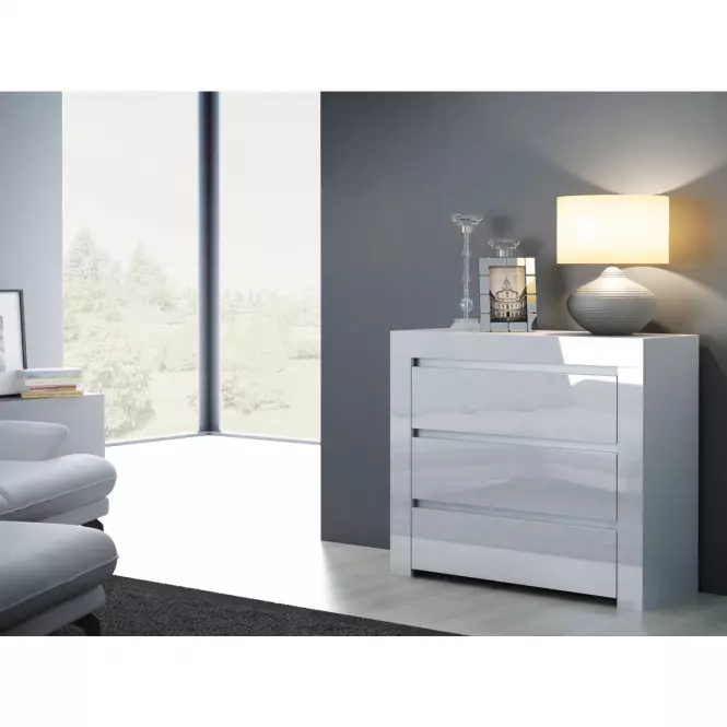Komoda Deko D3 Bílý Lesk,2