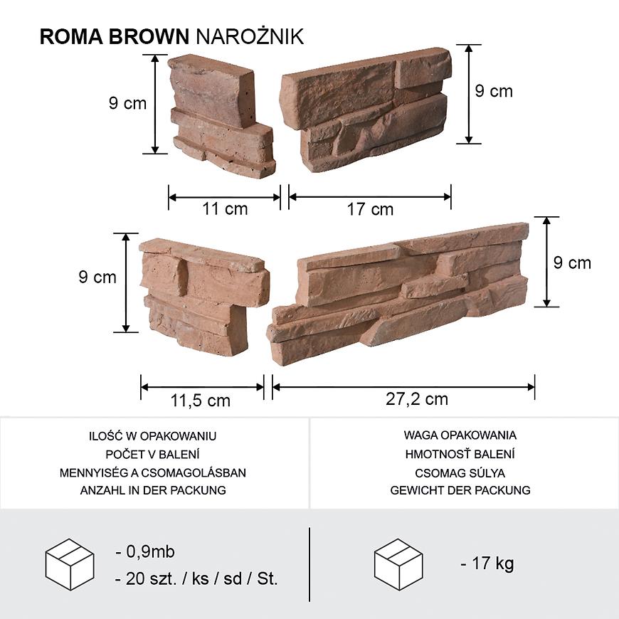 Rohový kámen Roma brown  bal=0,9mb